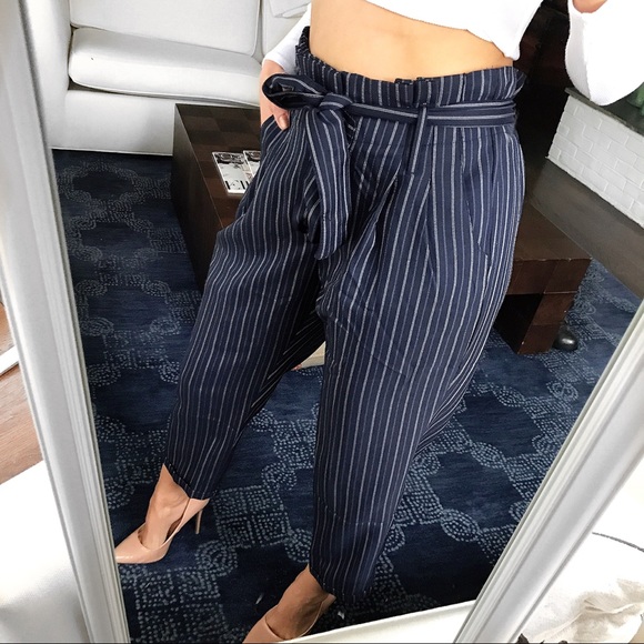 Indigo Rein Pants - S/1️⃣2️⃣ - Dark Blue/White Stripe Baggy Pants! 💙
